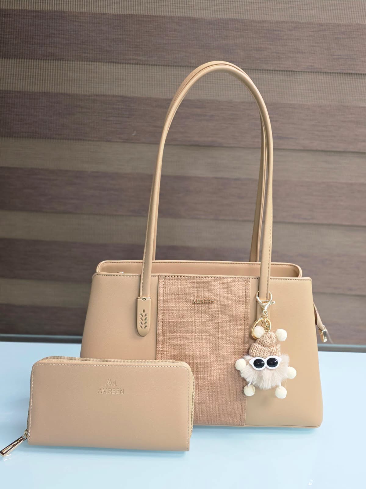 AMREEN PU Leather Bag With Doll Key Ring
