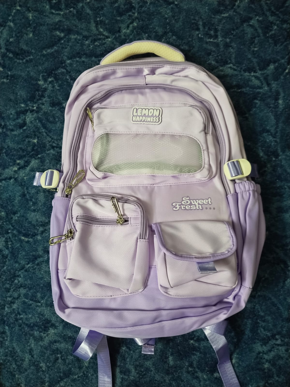 Lemon Happiness Premium Fabric School Bag