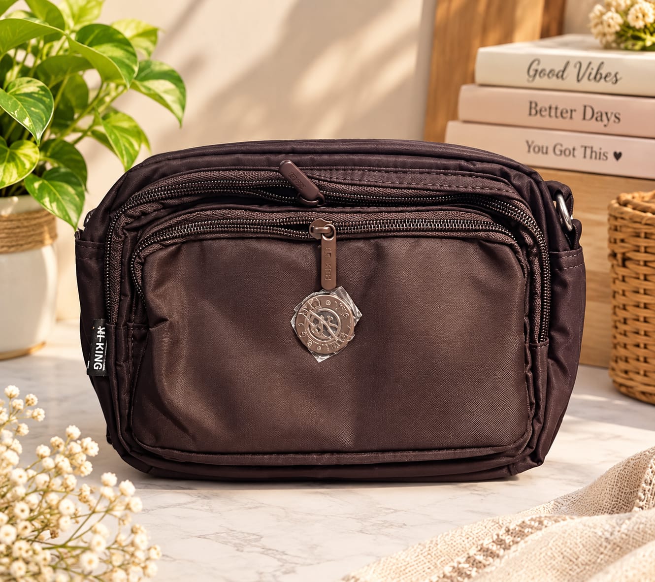 Jiehang Premium Fabric Crossbody Bag
