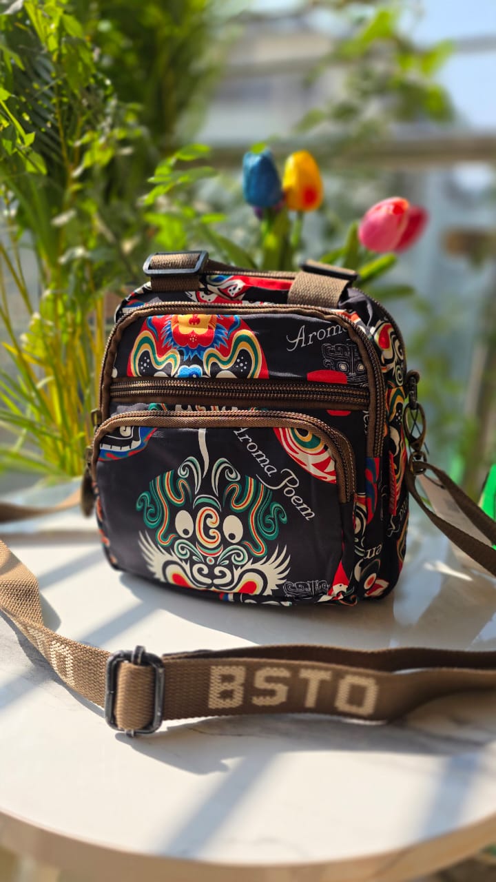 BSTO Digital Printed Crossbody Bagpack- 9.5" x 11"