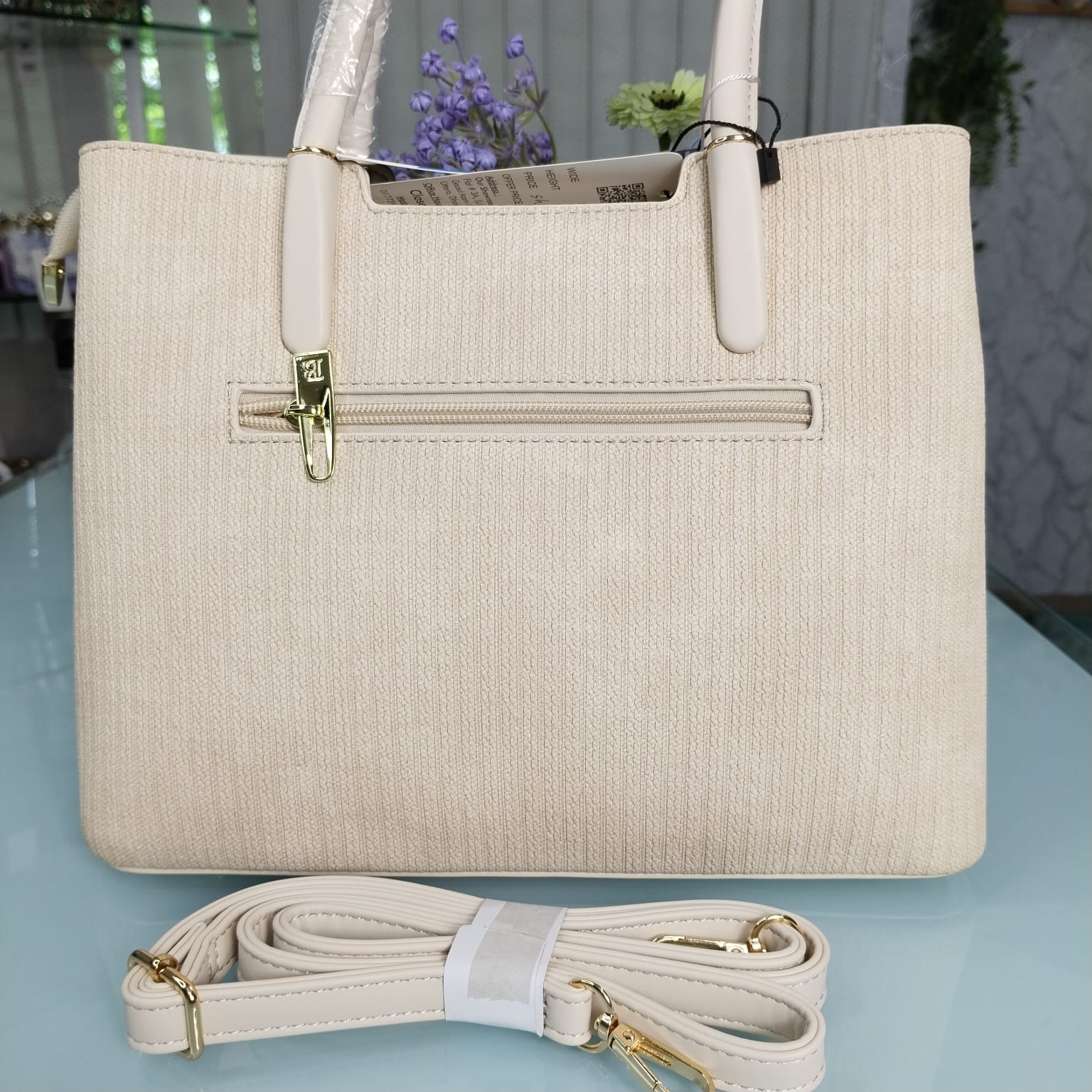 Butun Brand Luxurious Hand Bag with Long Belt – Apricot