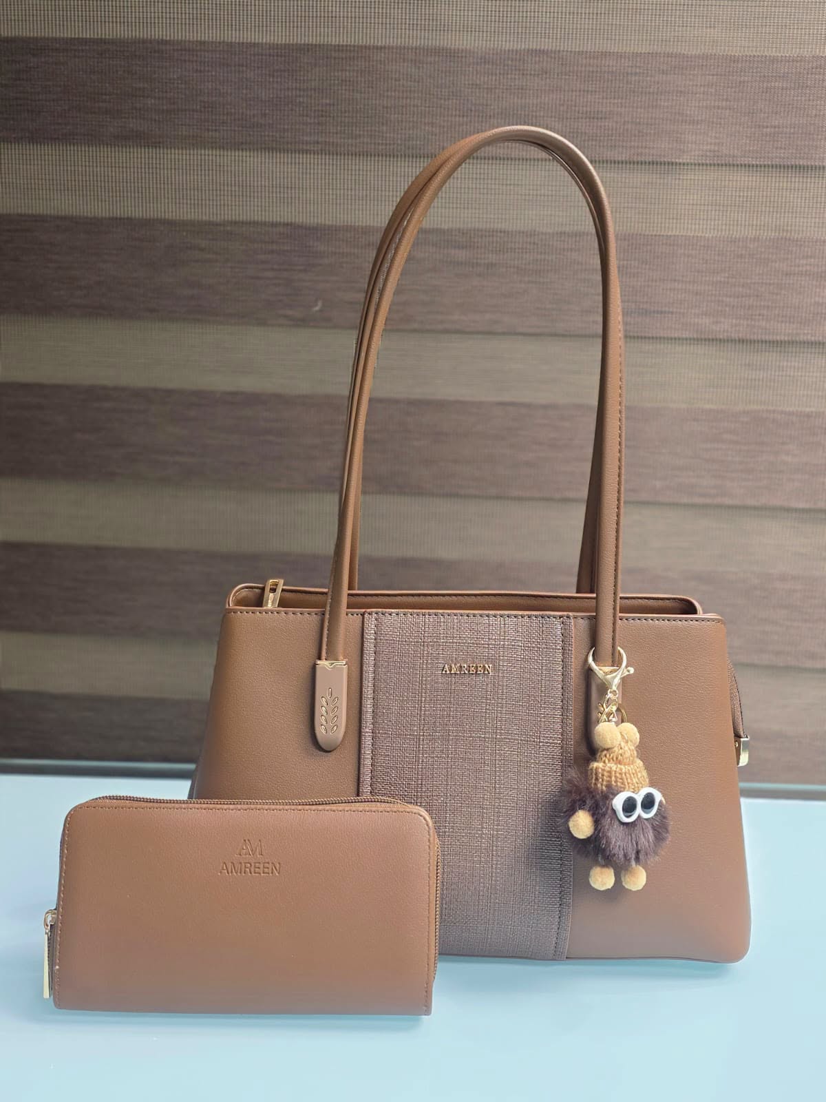 AMREEN PU Leather Bag With Doll Key Ring