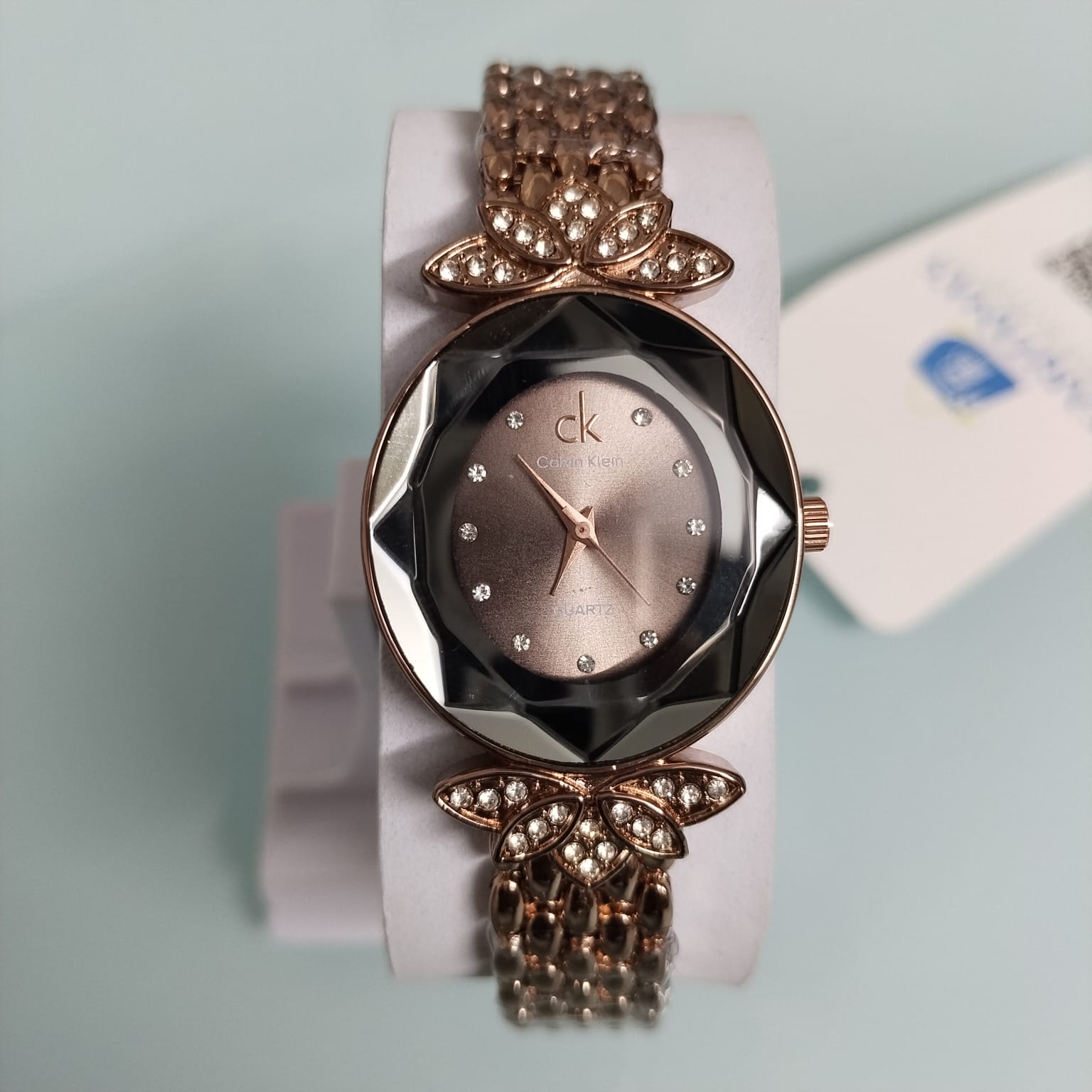 Calvin Klein Women's Rose Gold Butterfly Mesh Quartz Watch