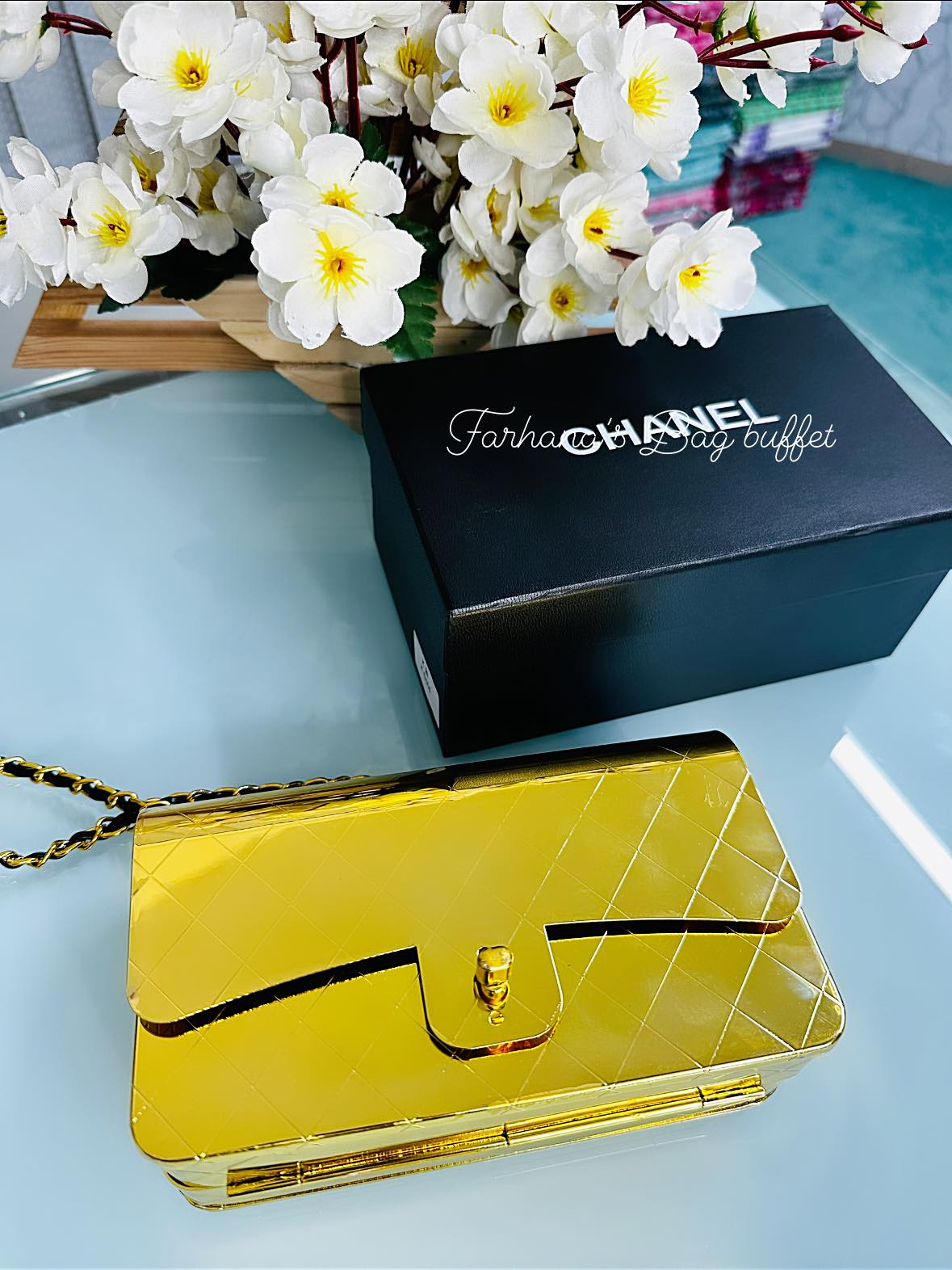 CHANEL Steel Frame Medium Size Party Bag