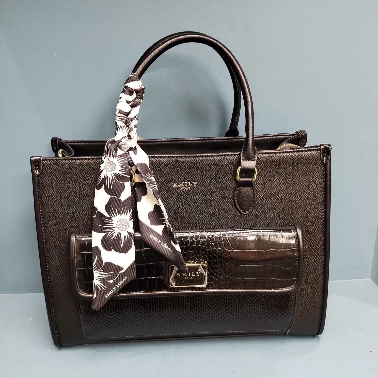 EMILY LORAN Luxurious Hand Bag with Long Belt
