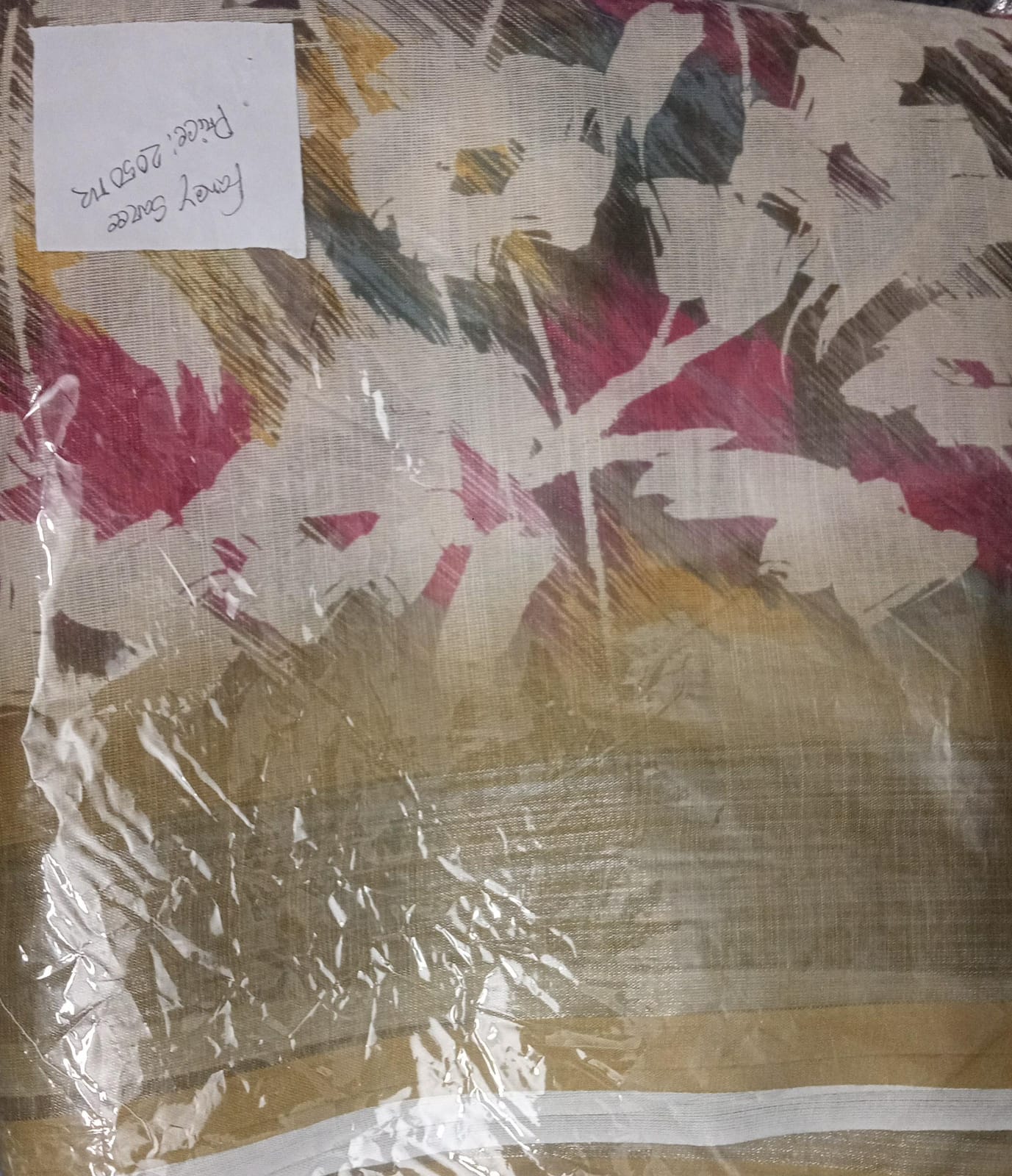 Fancy Flower Print Cotton Sharee
