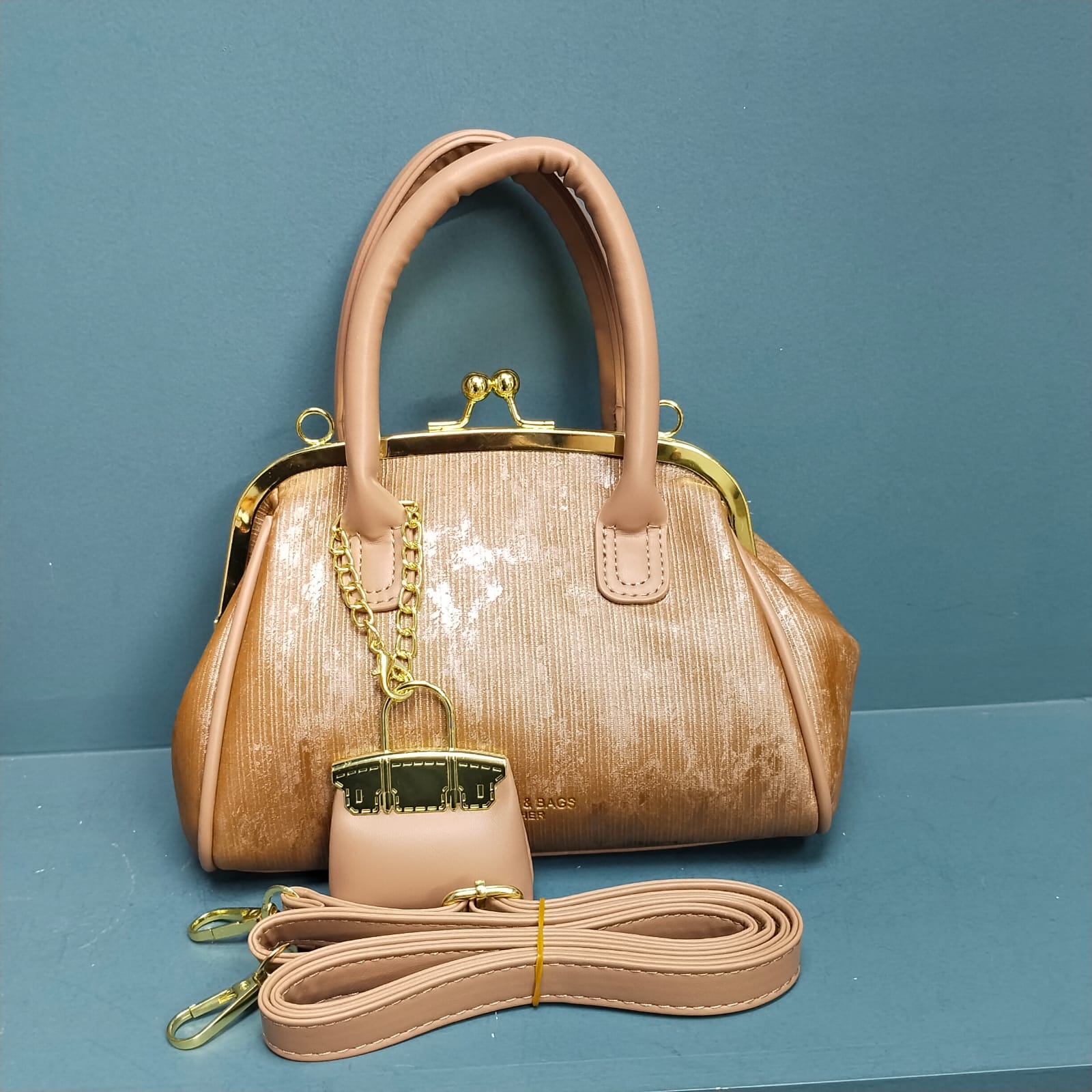 Fashion & Bags luxurious Hand Bag with long belt (1102)