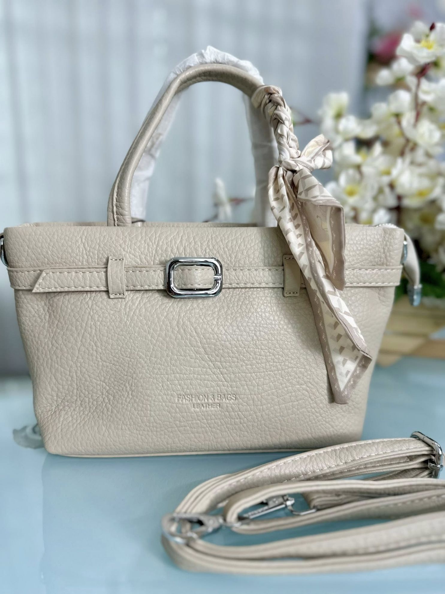 Fashion & Bags Premium Leather Beige Colour Bag