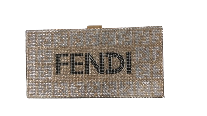 FENDI High Quality Premium Daimond Dolar Gold Bag
