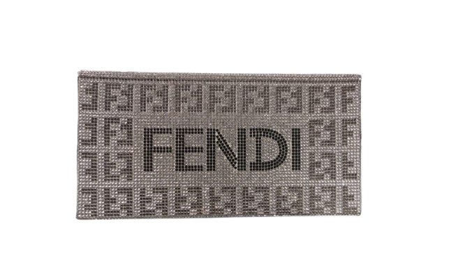 FENDI High Quality Premium Daimond Dolar Selver Bag