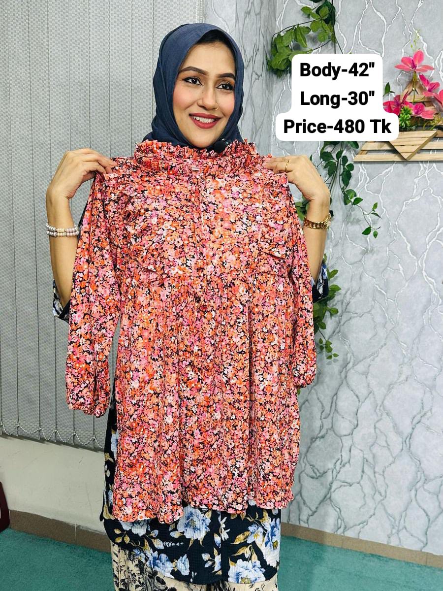 H.M Stretchable Craff Cotton Tops
