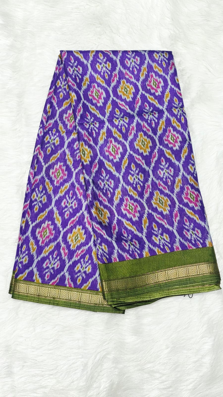 Ikkat Tussar Saree