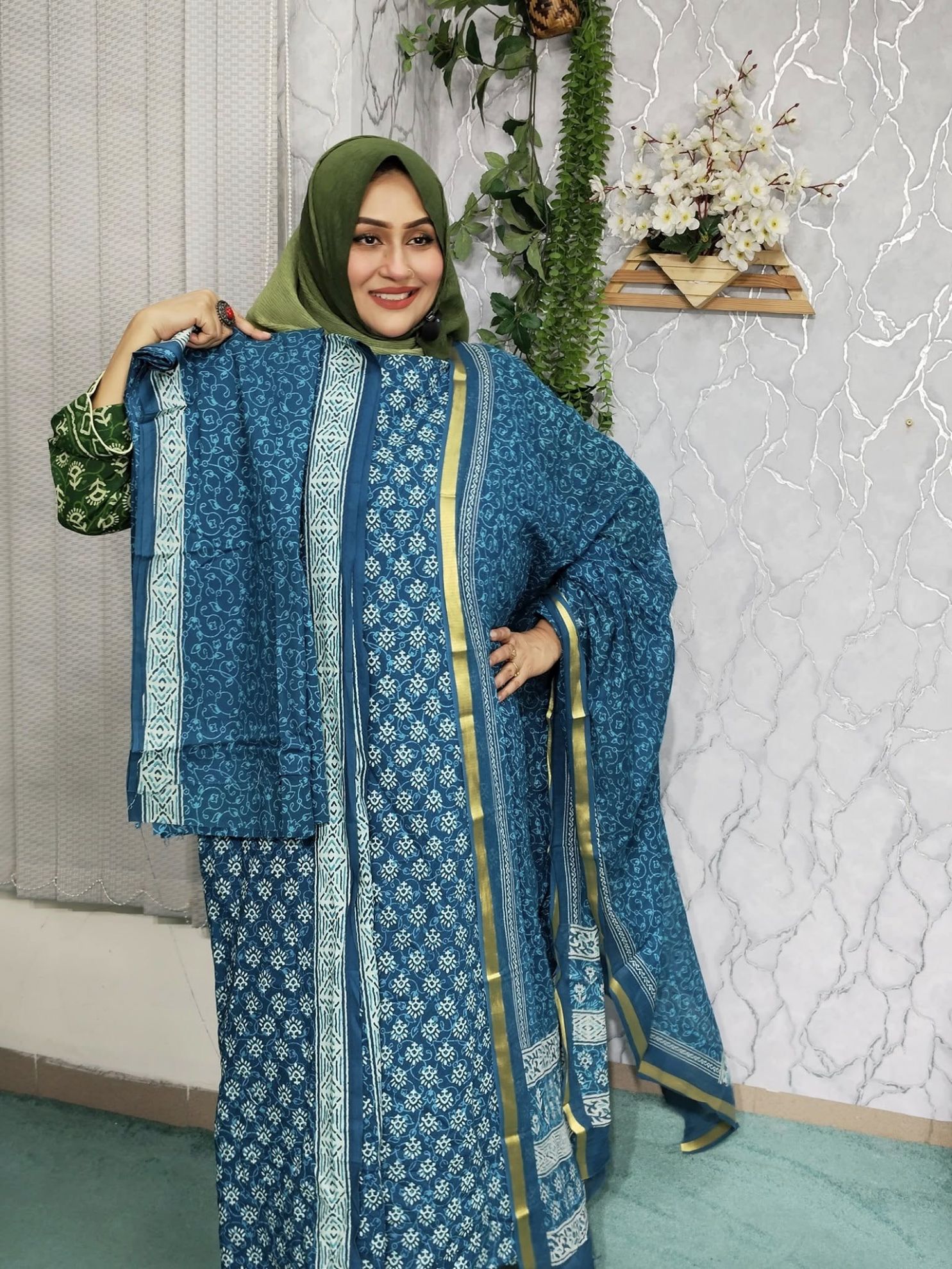 Indian Premium Cotton Three Piece