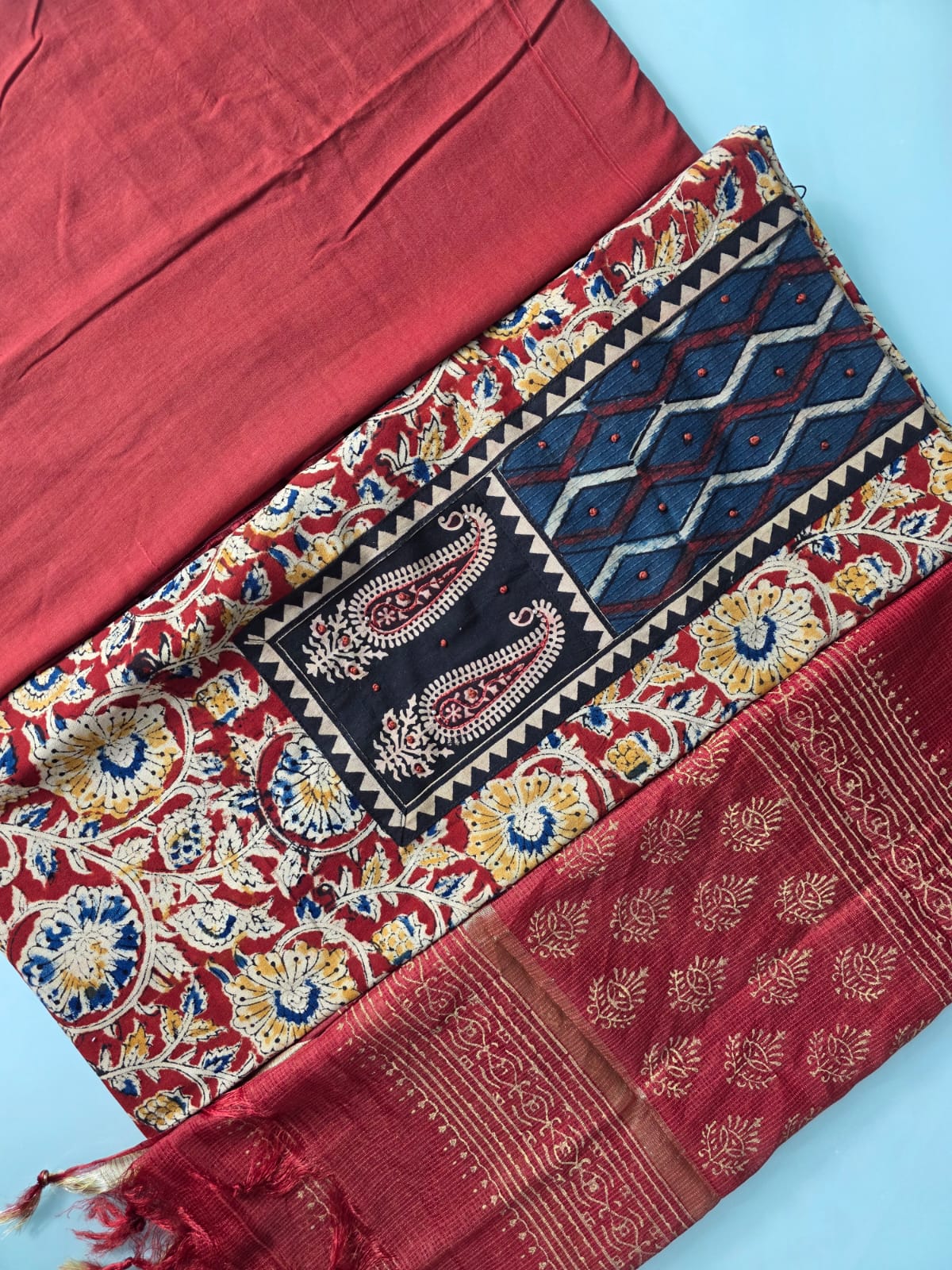 Indian Premium Kalamkari Boutique Three Piece