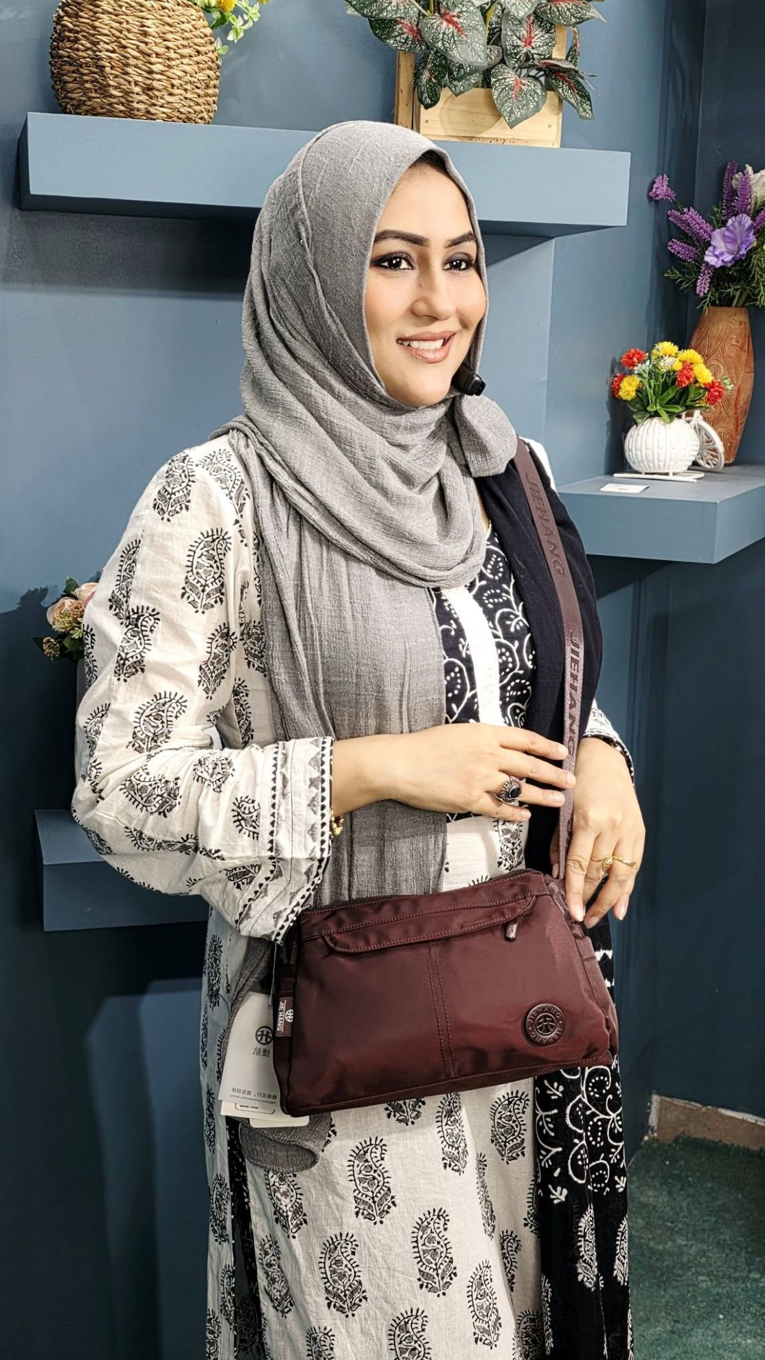 JIEHANG Brand Premium Fabric Crossbody Bag