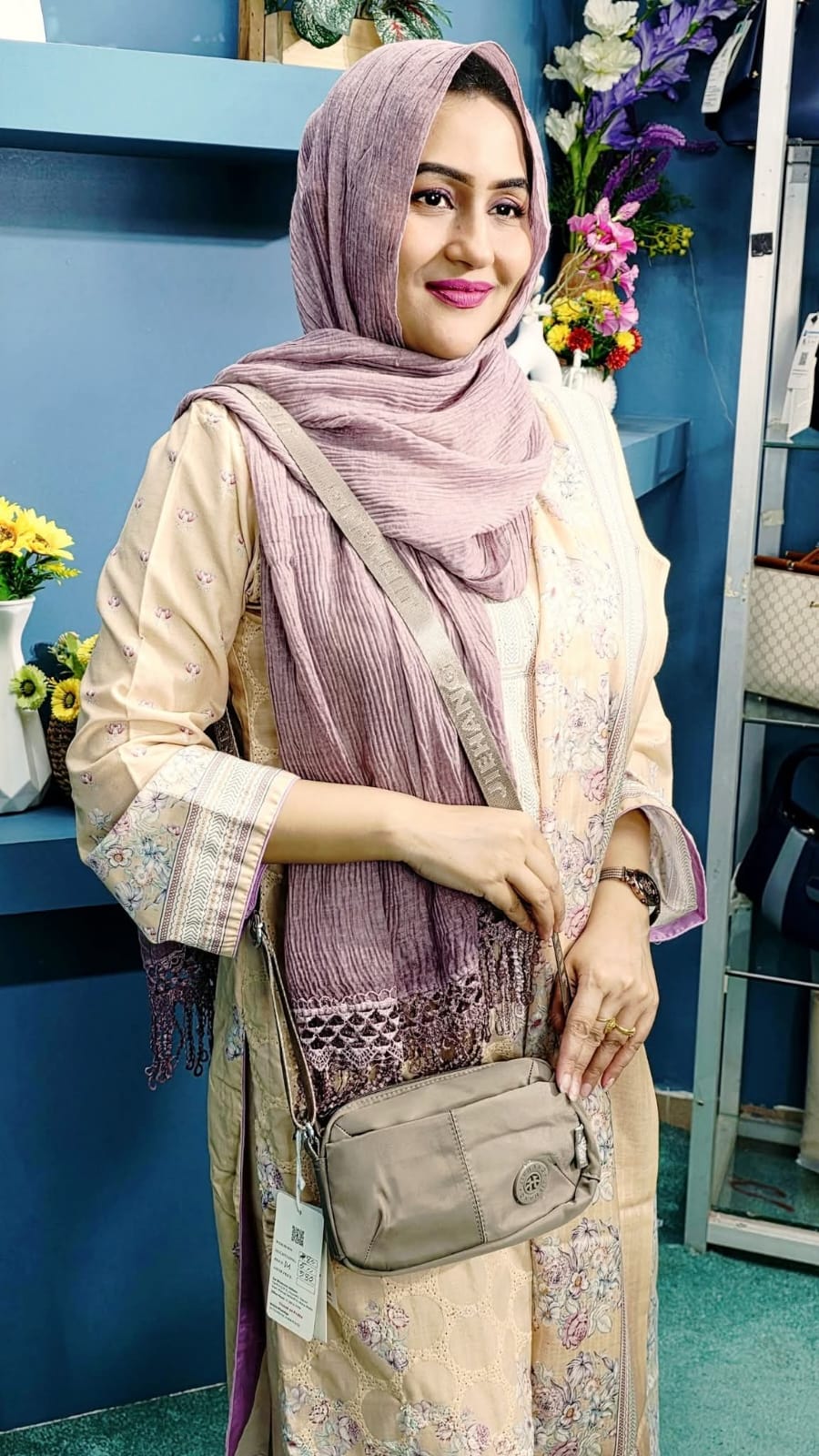 JIEHANG Premium Fabric Crossbody Bag