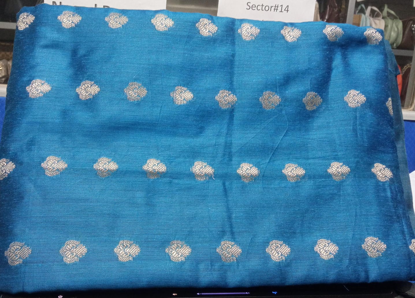 Katan Cotton Premium Blue Sharee