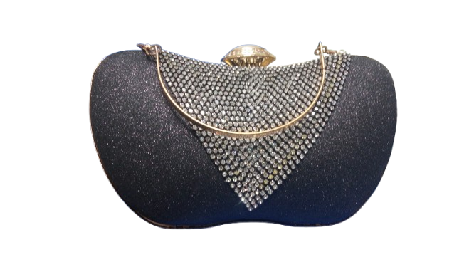 Lace & Stone Daimond Mini Purse & Party Black Bag