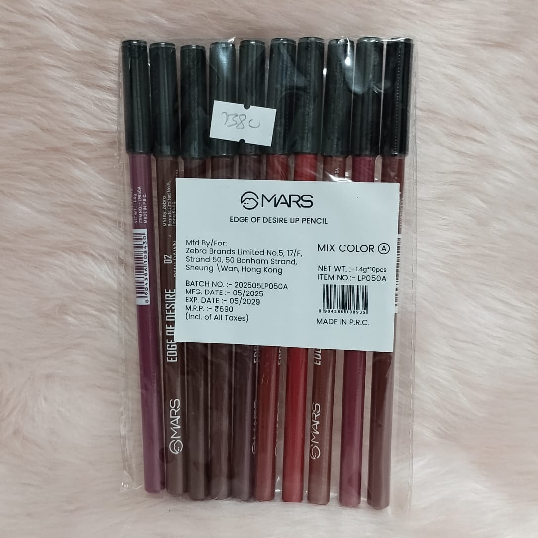 MARS Edge Of Desire Lip Pencil – 10 Pieces Set | Long Lasting & Smooth Finish(!)