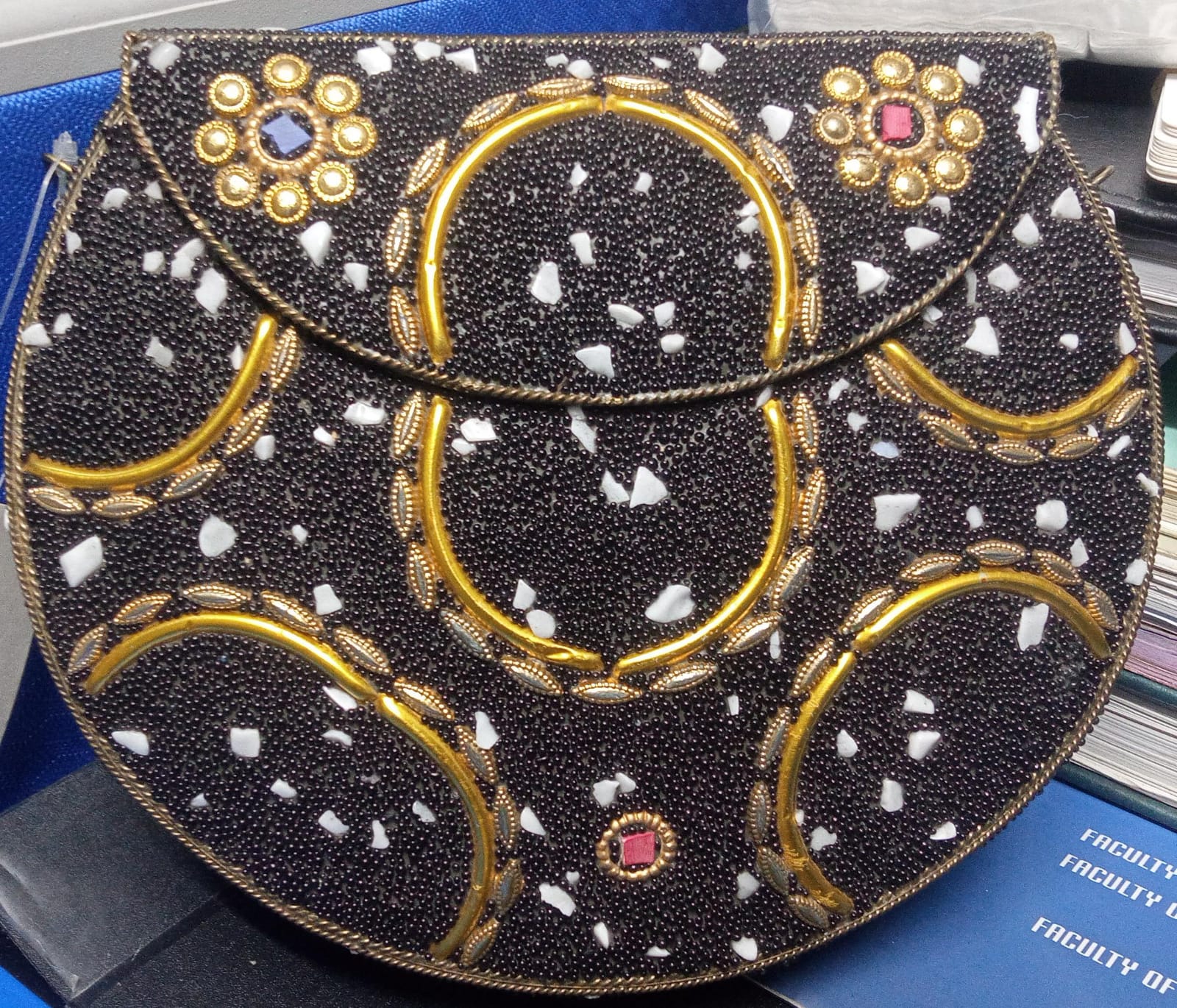 Metal Body Gold Design Party Bag
