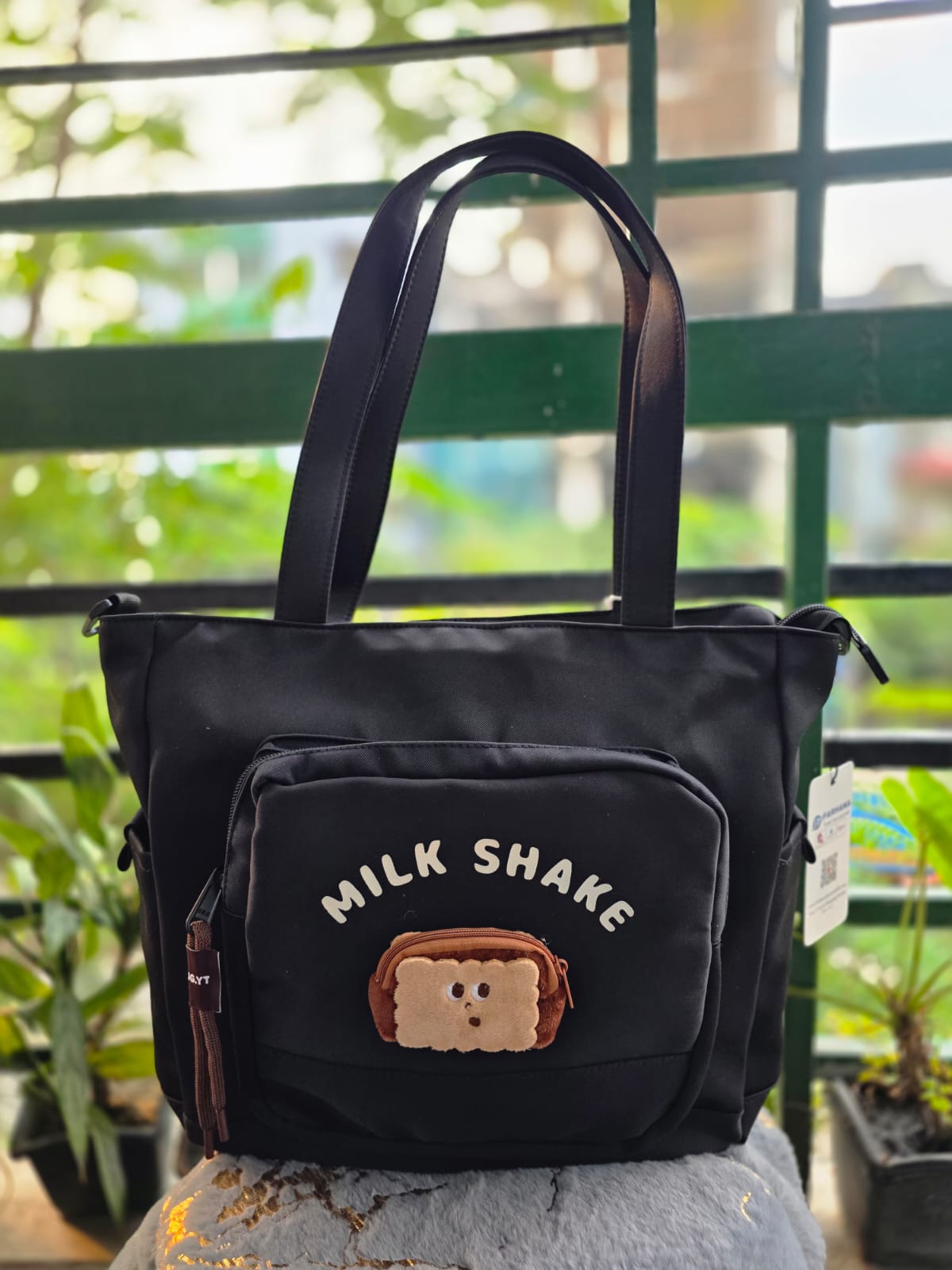 Milk Shake Brand Luxurious Fabric Tote Bag