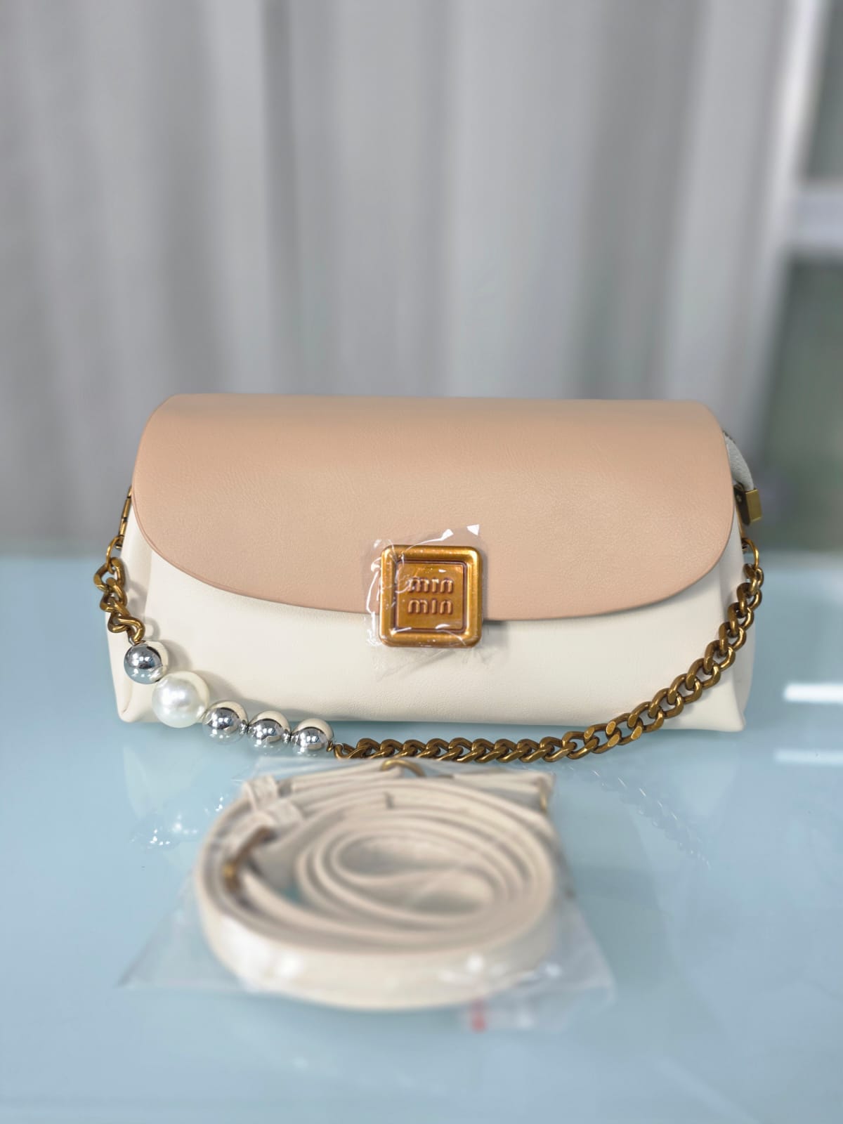 MIN MIN Brand Luxurious Hand Bag with Long Belt.