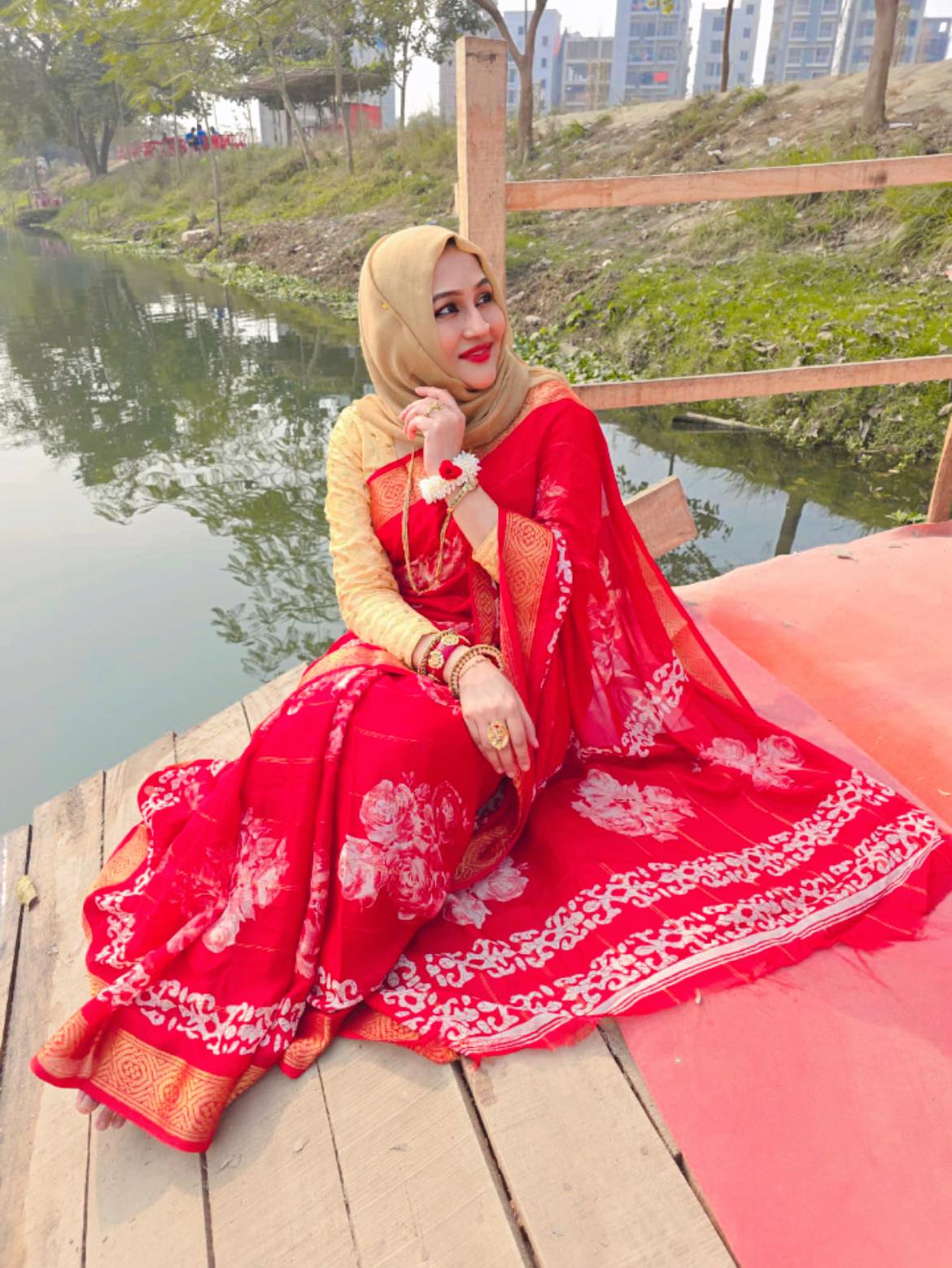 Moheswari Cotton +Silk Sharee