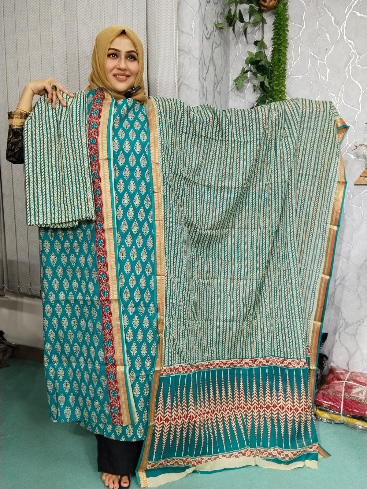 Piyani Brand Gadowal Cotton Three Piece – Timeless Elegance Meets Everyday Comfort