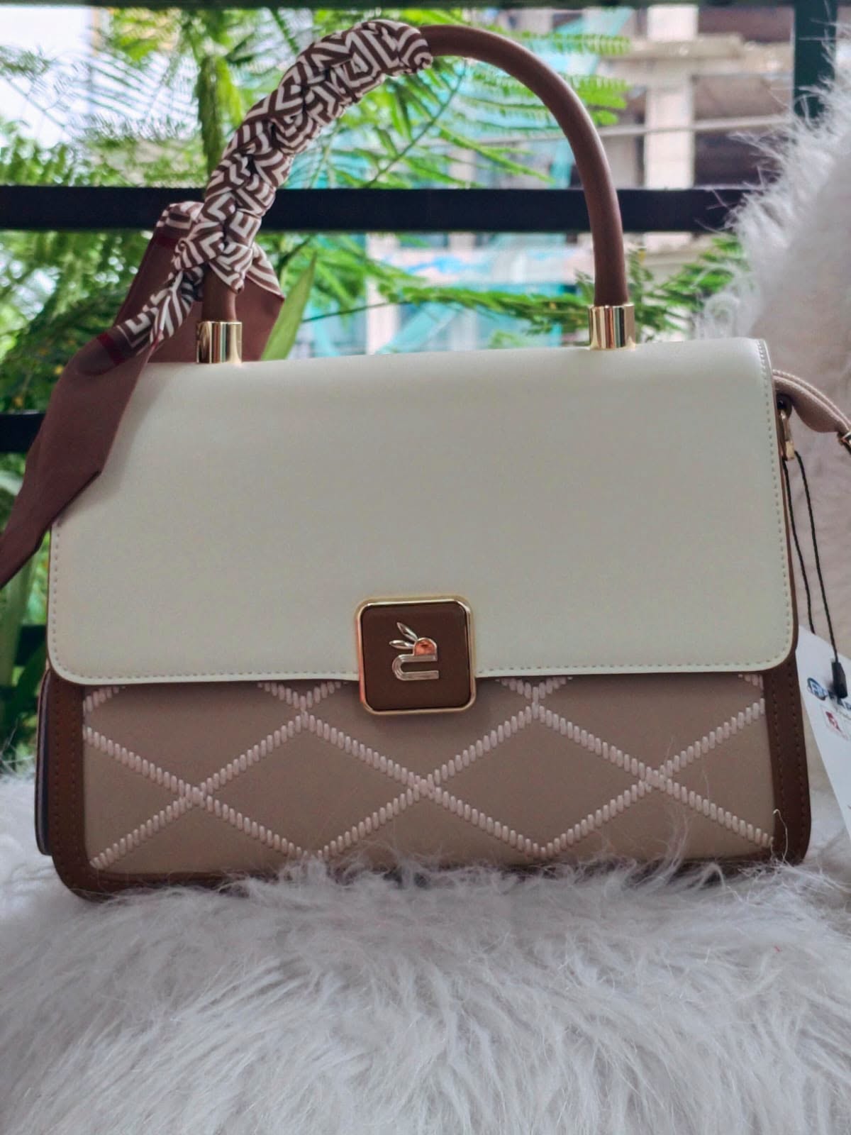 Premium Leather Handbag with Long Belt