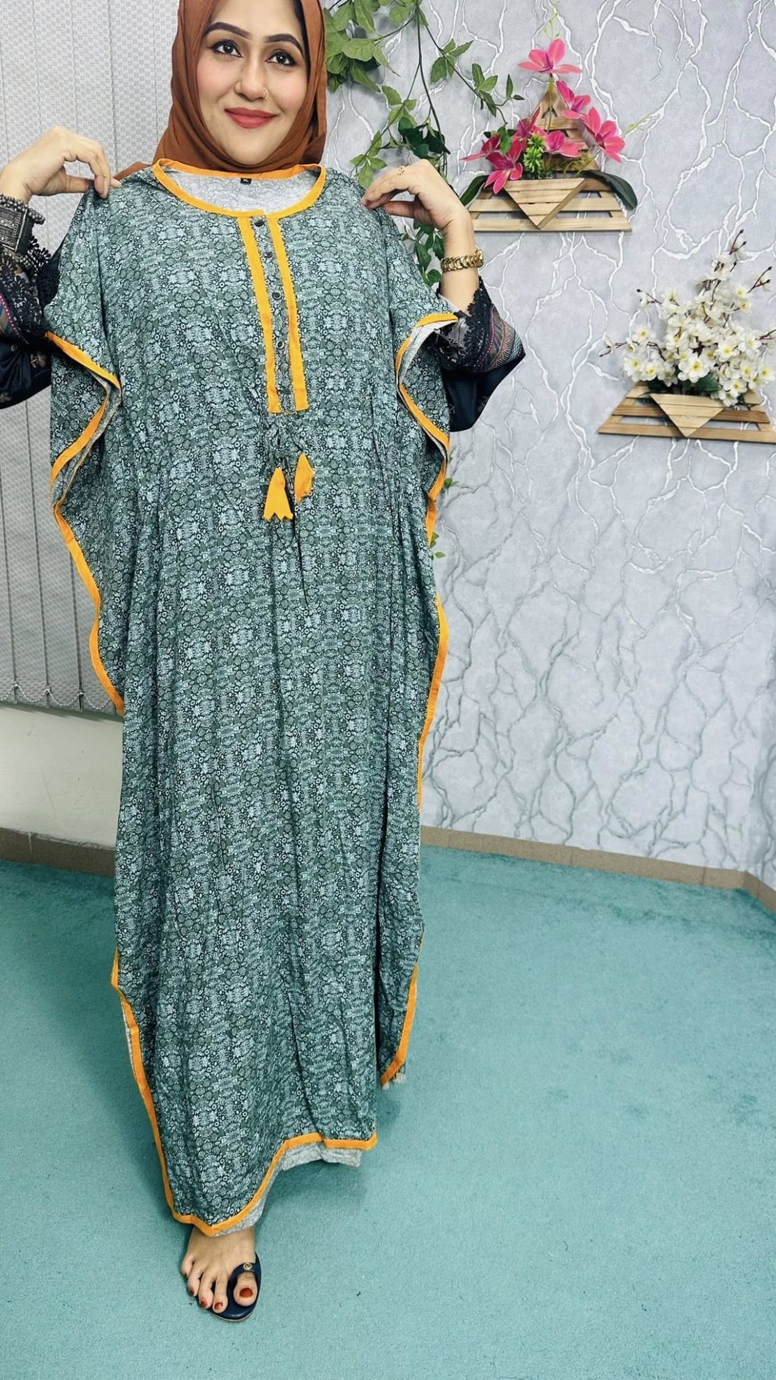 Printed Kaptan Dress (One Pics)