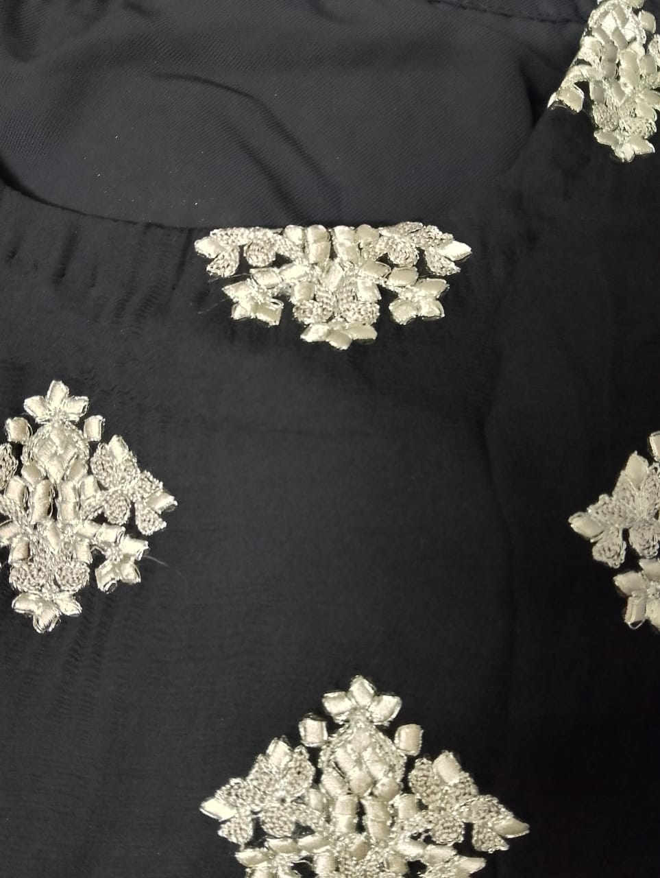 Ready Georgette Premium Three Piece Black