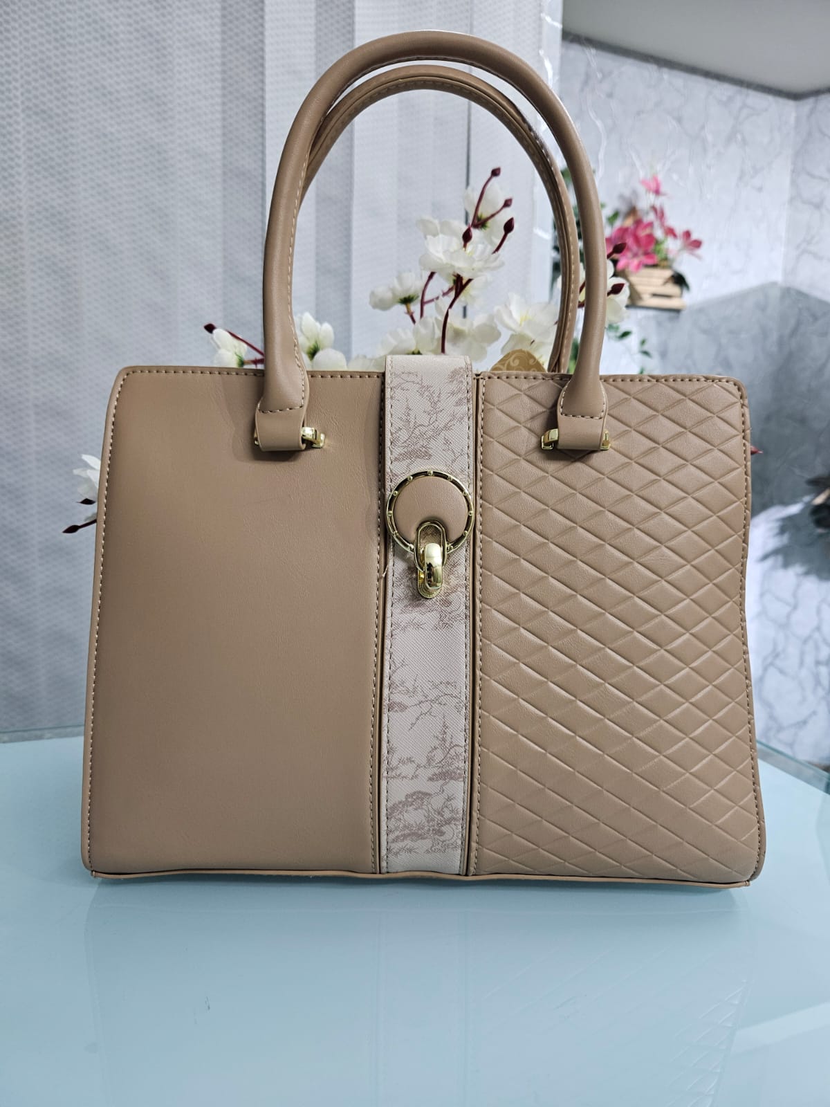 SAMIQI Khakhi ladies Official Handbag.