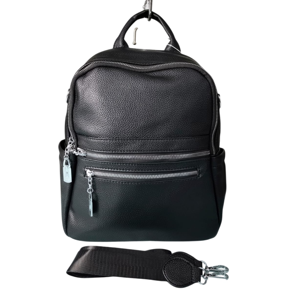 Solid Color Premium Leather Backpack- (12.5" x 10")