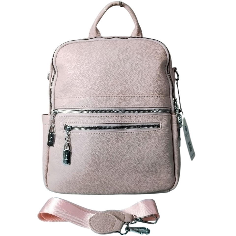 Solid Color Premium Leather Backpack- (12.5" x 10")
