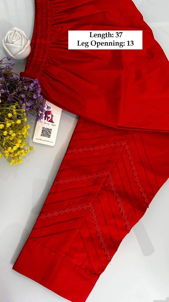 Stylish Cotton Pant With Lace