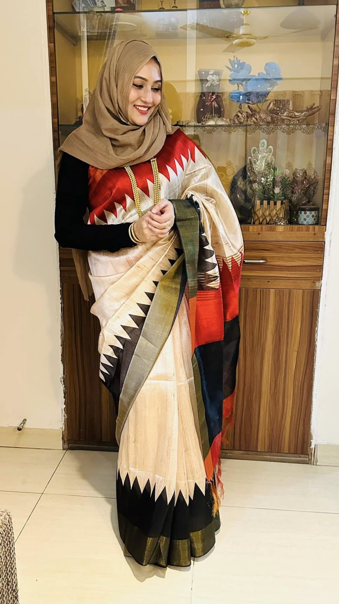 Tosor Silk Multi Color Premium Sharee