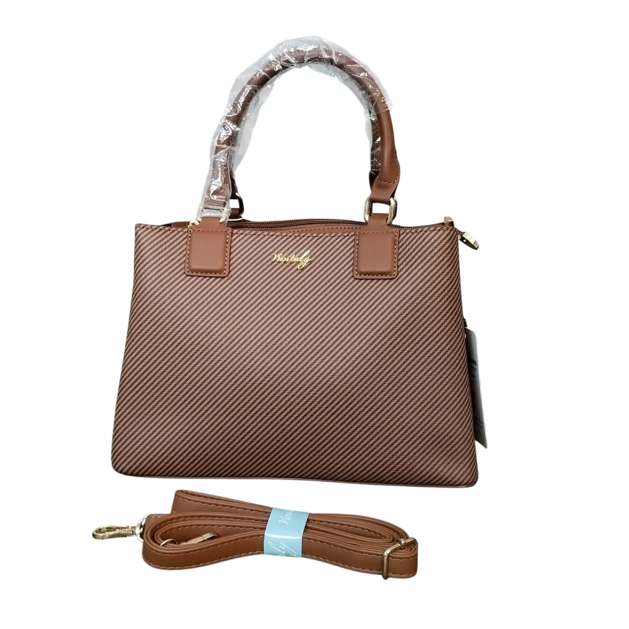 Vinitaly Brand Gorgeous Handbag with Extra Long Belt- 12" x 8.5"