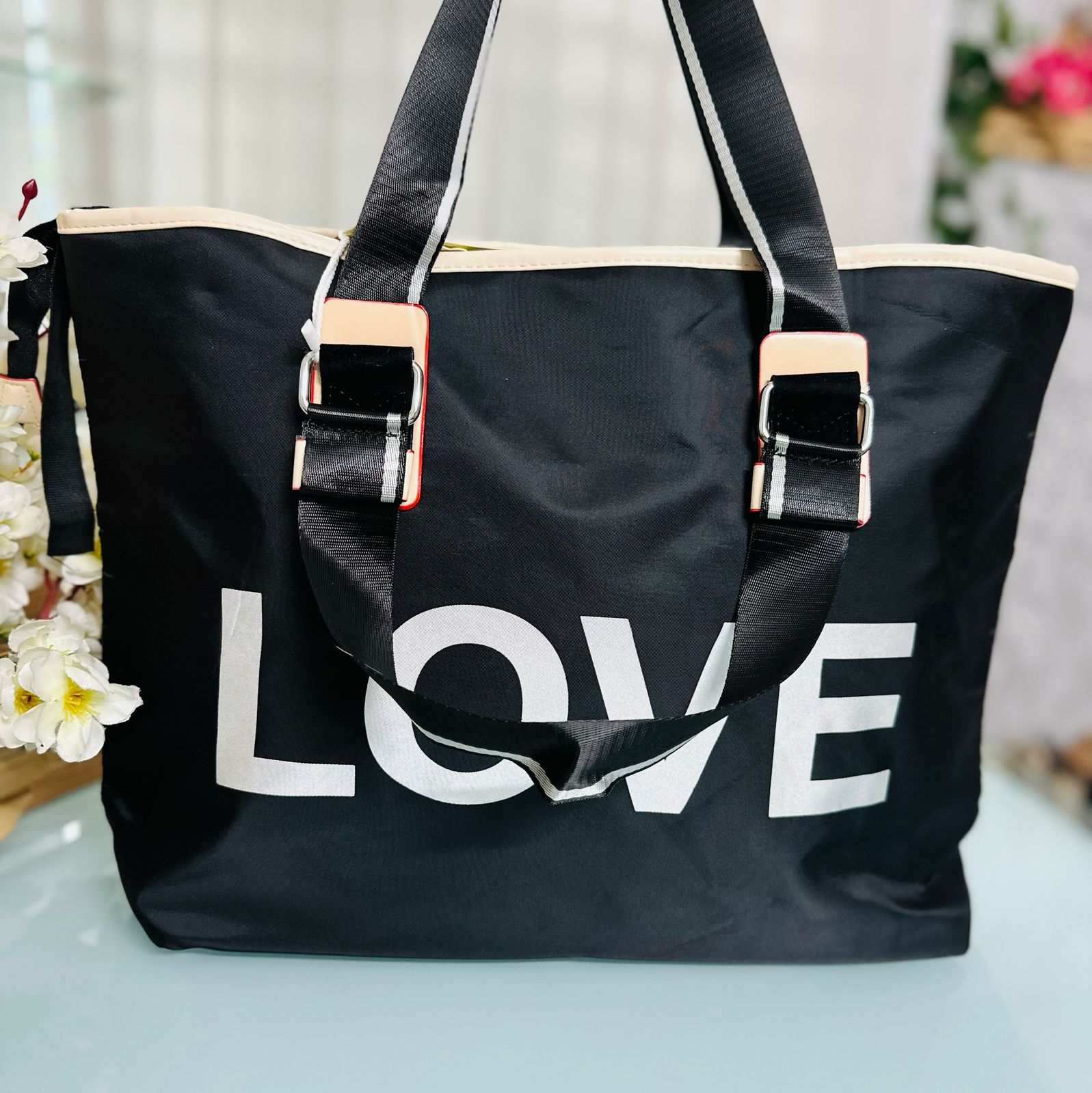 Yibaiyi Brand Parachute Fabrics Love Travel Bag (Single Zipper)