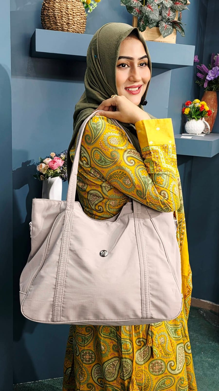 YIMEISEN Brand Luxurious Fabric Tote Bag