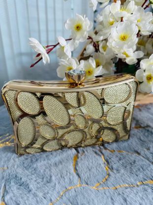 Picture of Metal Party Bag Gold Color(SP:1380)