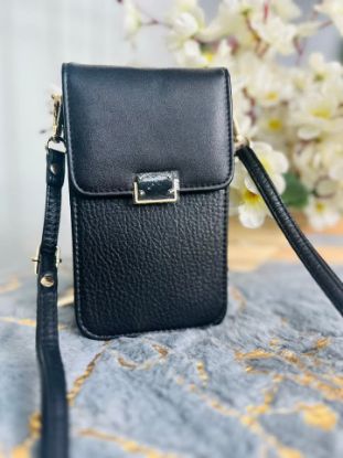 Picture of Raccoita Plastica Brand Stylish Black Mobile Bag