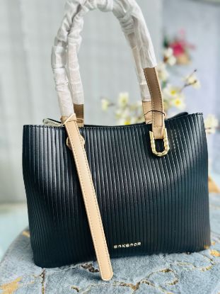 Picture of Sakemor Premium Quality Leather Fashionable Black Hand Bag