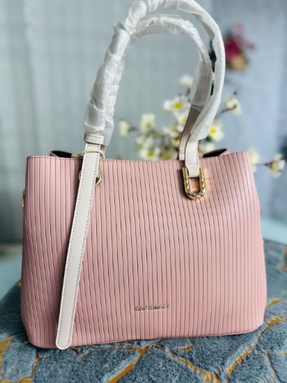 Picture of Sakemor Premium Quality Leather Fashionable Pink Hand Bag