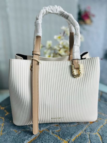 Picture of Sakemor Premium Quality Leather Fashionable Beige Hand Bag