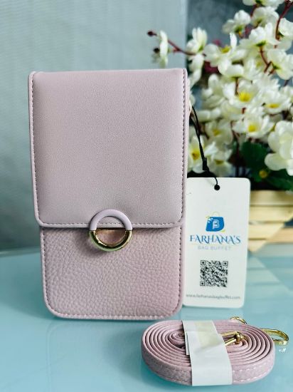 Picture of Raccoita Plastica Brand Ring Logo Pink Mobile Bag