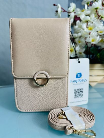 Picture of Raccoita Plastica Brand Ring Logo Apricot Mobile Bag