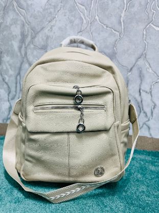 Picture of Miulanda PU  Leather Khaki Back Pack bag