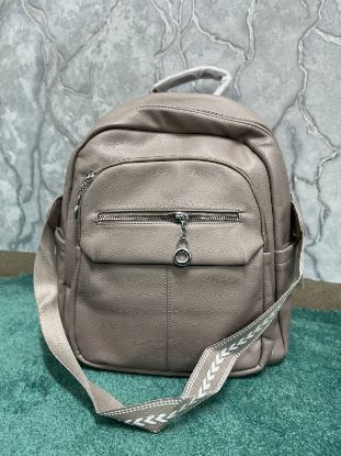 Picture of Miulanda PU  Leather Apricot Back Pack bag