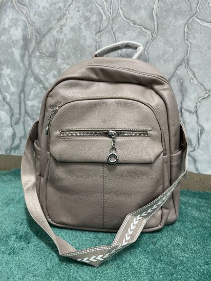 Picture of Miulanda PU  Leather Apricot Back Pack bag
