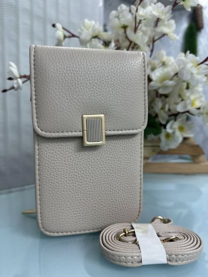 Picture of Raccoita Plastica Stape Squre Design Apricot Mobile Bag